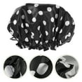 thumbnail image 1 of LOLIPPYY 2Pcs Reusable Black Shower Caps with Adjustable Fit for Hair Conditioning and Salon Use, 1 of 6