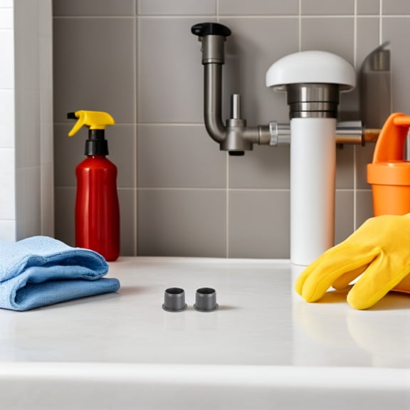 LOLIPPYY 2-Pack Reusable Black Sink Drain Caps for Efficient Overflow Prevention and Easy Installation