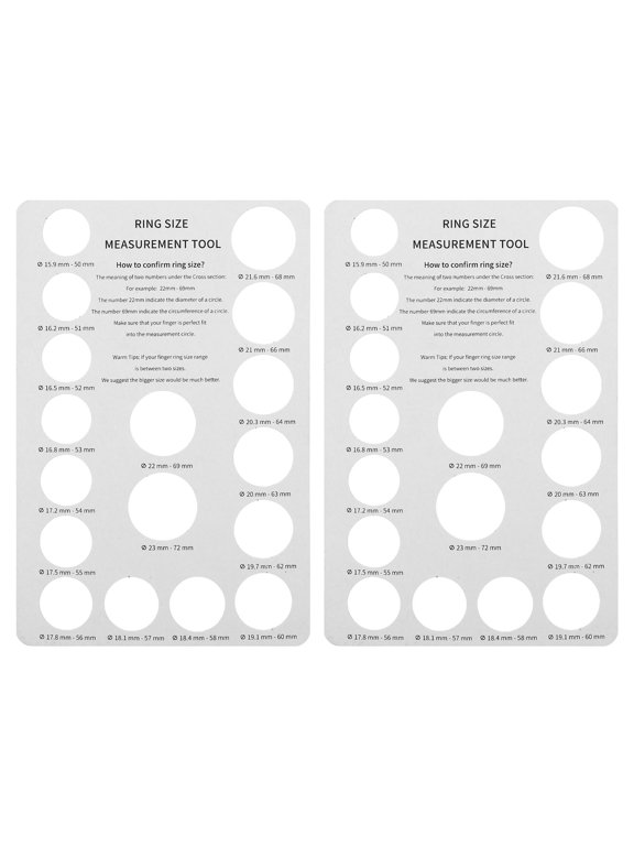 Ring Measurer White Cardboard Sizing Tool for Easy and Precise Fit 2Pcs