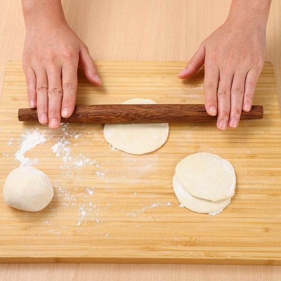 LOLIPPYY 2Pcs Rolling Pin with Handles Assorted Color Wood for Cooking in Home Kitchen