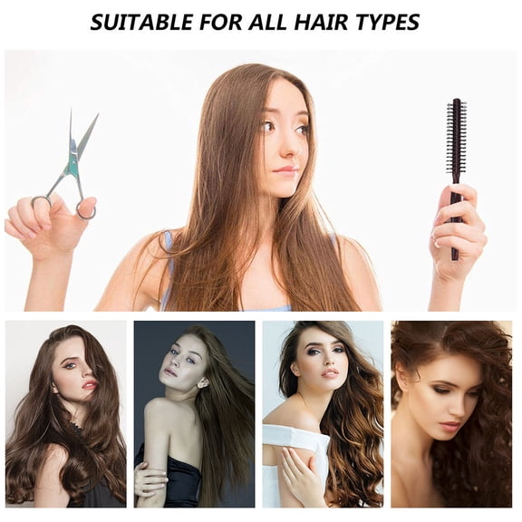 LOLIPPYY 2Pcs Rolling Wood Hair Comb for Hairstyle Volume and Hair Health Improvement