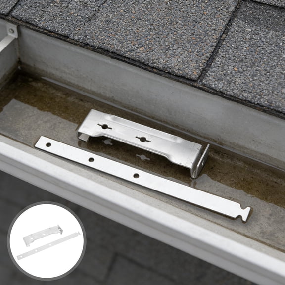 LOLIPPYY 2Pcs Roof Gutter Hook Strap for Durable Metal Support on Various Roofs