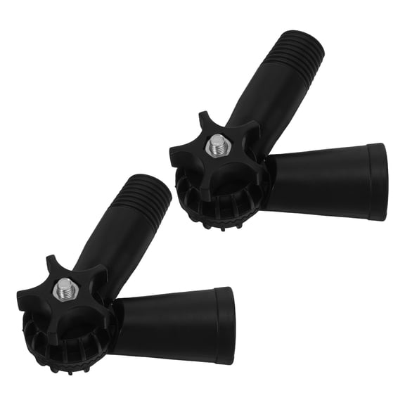 LOLIPPYY 2Pcs Rotatable Swivel Extension Pole Adapter Black Plastic for Mop and Paint Brush Use