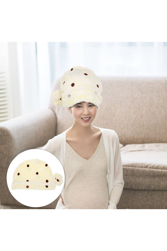 2Pcs Round Flannel Maternity Hat for Women Household Use