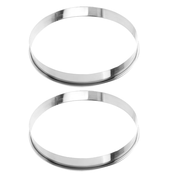 LOLIPPYY 2-Piece Round Stainless Steel Pizza Cutter Set for Baking Cakes, Muffins, Cookies and More