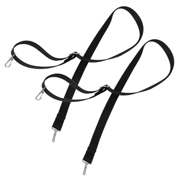 LOLIPPYY 2Pcs Rv Awning Pull Straps Black Nylon Elastic Bungee Cord with Hooks for Securing Cargo