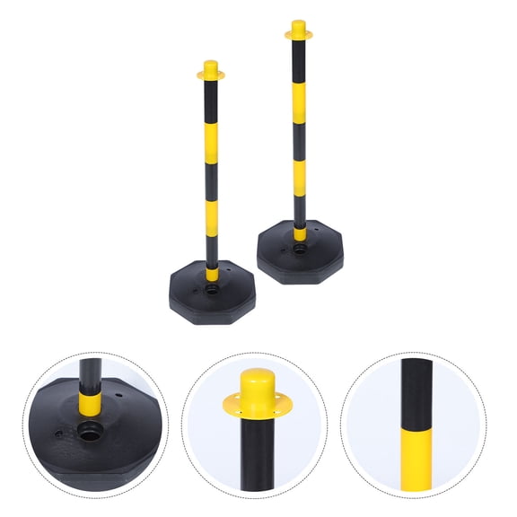 LOLIPPYY 2Pcs Safety Cones Warning Column Plastic Traffic Delineator Post for Parking