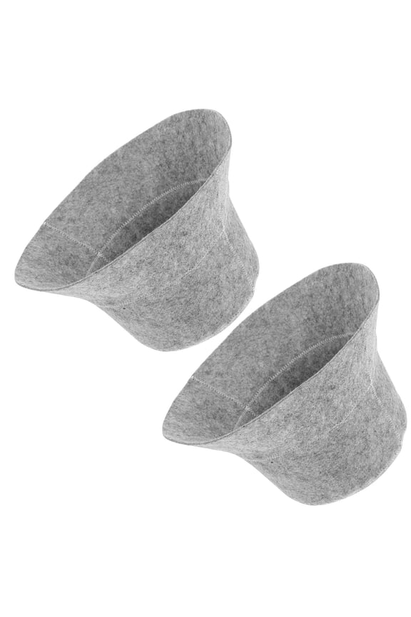 2-Pack Grey Felt Sauna Hats Fisherman Style for Outdoor Travel, Sweat Evaporation and Heat