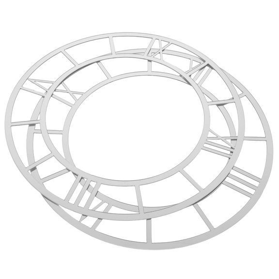 LOLIPPYY 2Pcs Self Adhesive Acrylic Mirror Clock Dial Round Decorative Clock Sticker for Entryway
