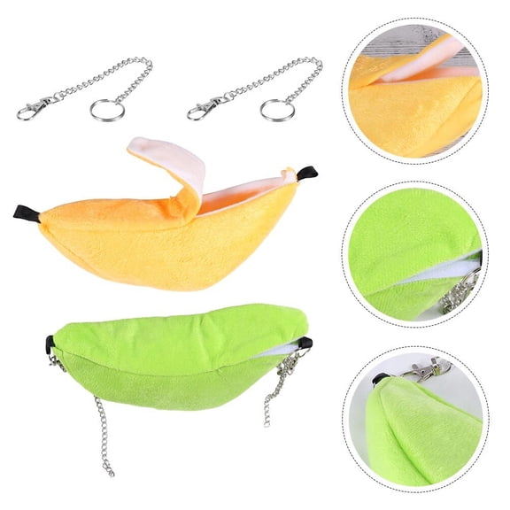 LOLIPPYY 2Pcs Shaped Hammock Bed for Pets Hanging Small Animal Swing Bed