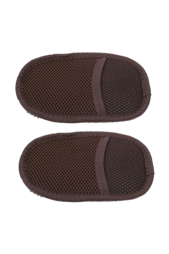 2Pcs Shoes Cleaning Glove Black Soft Faux Lambswool for PU Shoe and Boot Care