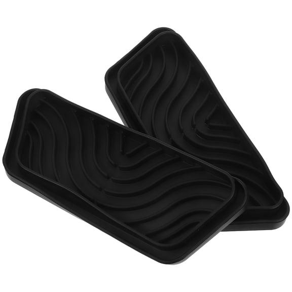 LOLIPPYY 2-Pack Silicone Refrigerator Drip Tray, Rectangle Catcher for Fridge Dispenser, Leak- and Easy to Clean