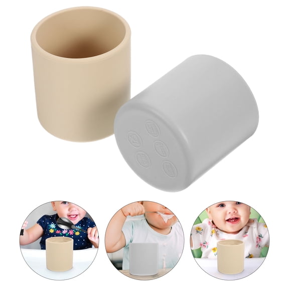 LOLIPPYY Set of 2 Silicone Water Cups with Ergonomic Grip, and Comfortable for Home Use