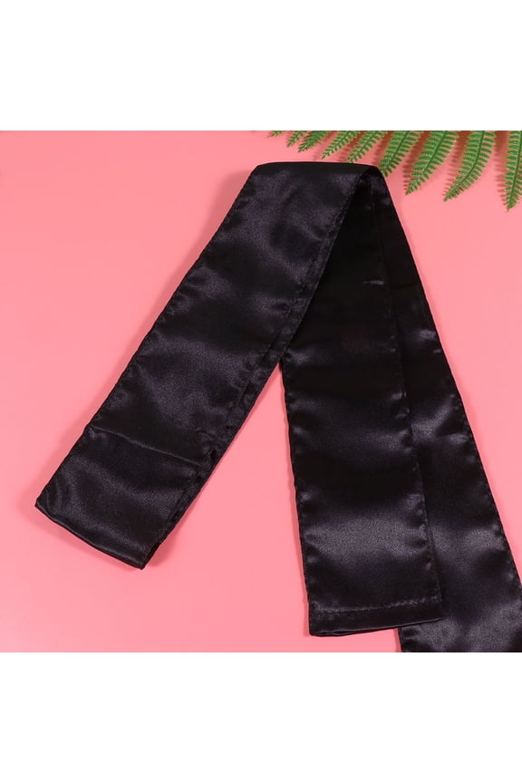 2Pcs Silk Satin Headscarf Black Soft Wig Band Hair Wrap for Wig Accessories