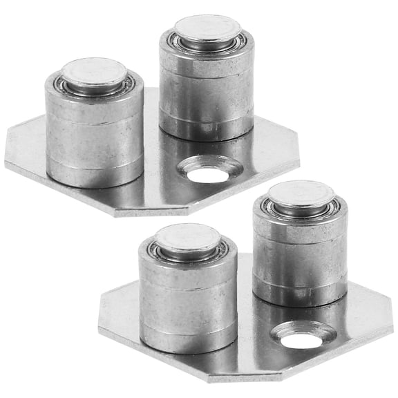 LOLIPPYY 2Pcs Silver Aluminum Alloy Floor Guide for Sliding Door Track Smooth Noise Reduction