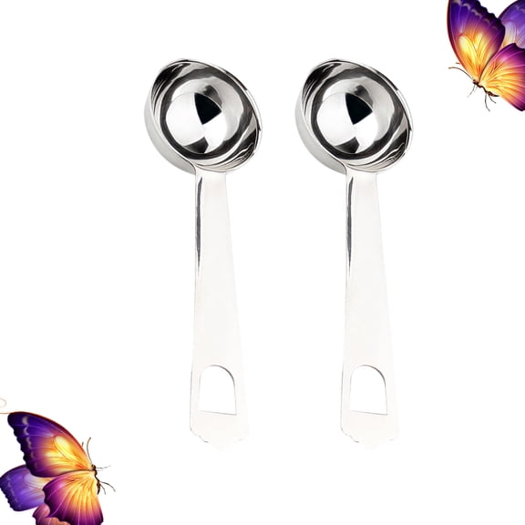 LOLIPPYY 2-Pack Stainless Steel Fruit Scoopers with Ergonomic Handle for Fruit Salad and Garnishing