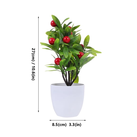 LOLIPPYY 2Pcs Simulation Bonsai Green Artificial Luck Tree Desktop Plant Ornament