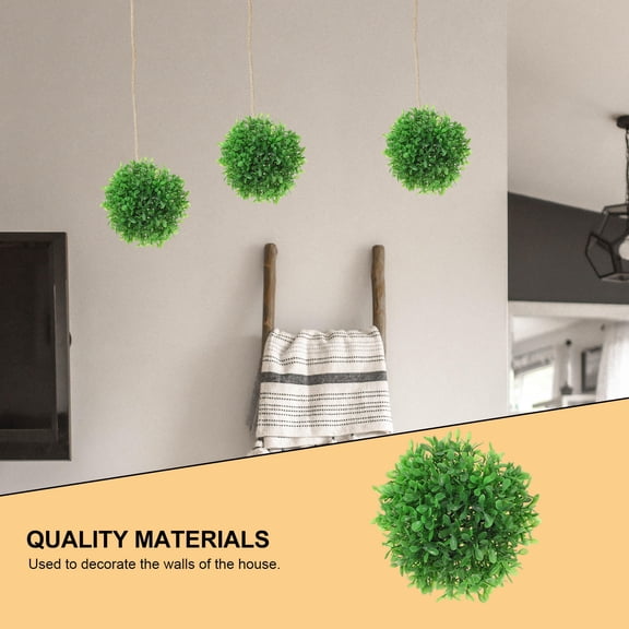 LOLIPPYY 2Pcs Simulation Plant Topiary Balls Green Plastic Decorative Balls for Party and Home Decor