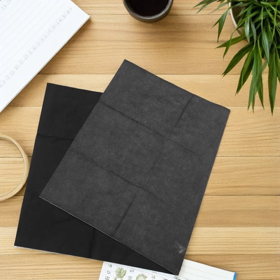 LOLIPPYY 2Pcs Single Sided Black Graphite Tracing Paper for DIY Art and Craft Projects