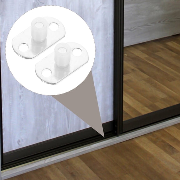 LOLIPPYY 2Pcs Sliding Door Floor Guides Heavy Duty Transparent Barn Door Guide Hardware