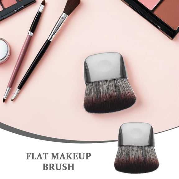 LOLIPPYY 2Pcs Small Blush Brush Set with Gentle Bristles and Flat Design for Home Use