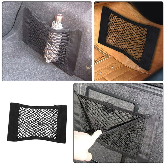 LOLIPPYY 2Pcs Small Cargo Net Car Net For Trunk Black Oxford Cloth For Road Trip