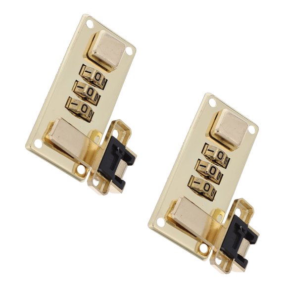 LOLIPPYY 2Pcs Password Lock Bag with Durable Metal Hasp for Toolbox Baggage Lock in Golden