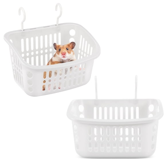 LOLIPPYY 2Pcs Small Pet Hanging Nests White PP Hamster Sleeping Nest for Home Use