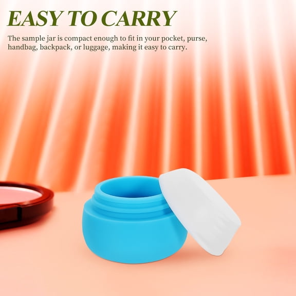LOLIPPYY 2-Pack Small Silicone Travel Jars for Creams, Assorted Colors, Leakproof Containers for Outdoor and Travel Use