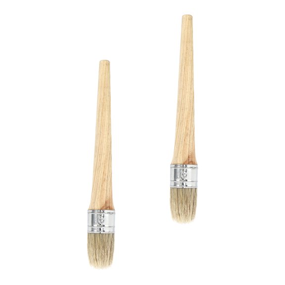 LOLIPPYY 2Pcs Smooth Finish Wood Handle Paint Brush for Large Project and Home Use