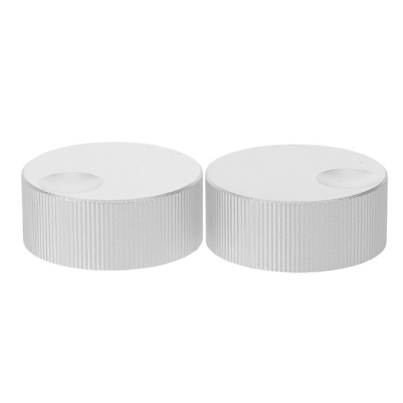 LOLIPPYY 2Pcs Aluminum Guitar Potentiometer Knobs Durable Rotary Volume Control Plated Silver
