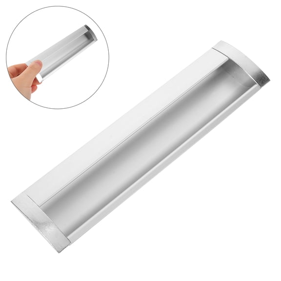 LOLIPPYY 2Pcs Space Saving Recessed Aluminum Finger Pull Handles for Kitchen Cabinet Furniture