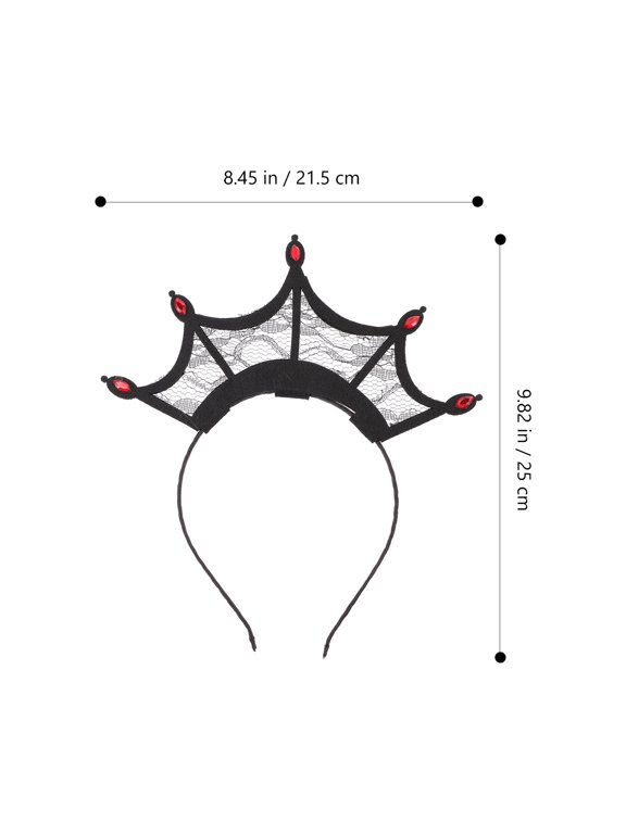 2 Pack Black Spider Headbands, Nonwoven Fabric Costume Headdress, Party Hair Accessories for Adult Cosplay