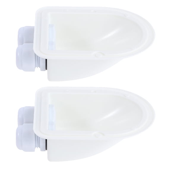 LOLIPPYY 2Pcs Splashproof Solar Panel Cable Entry Gland White ABS Plastic Solar Junction Box for Motor Home and Boat