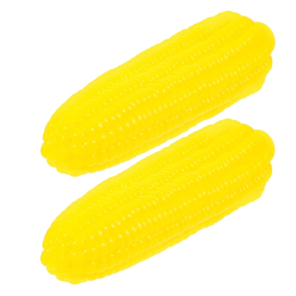 LOLIPPYY 2Pcs Squeaky Corn Puppy Chew Toys Tangjiao Realistic Design Chewing For Pets