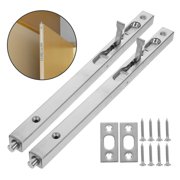 LOLIPPYY 2Pcs Plated Silver Door Latch Bolt Stainless Steel Strong Lock for Secure Door Connection