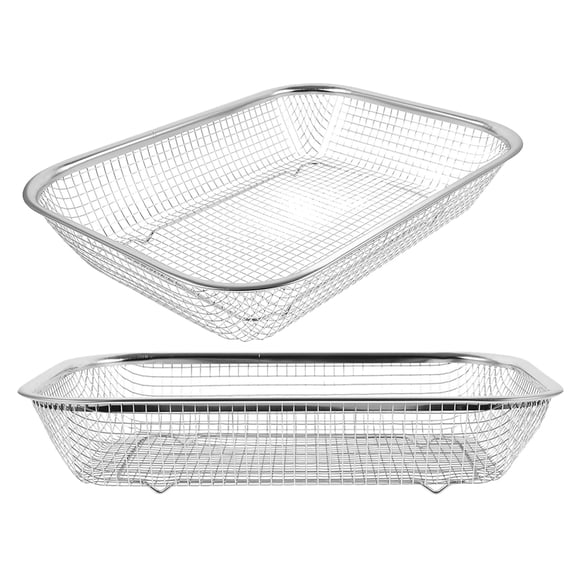 LOLIPPYY 2Pcs Stainless Steel Drain Basket Washing Container for Household