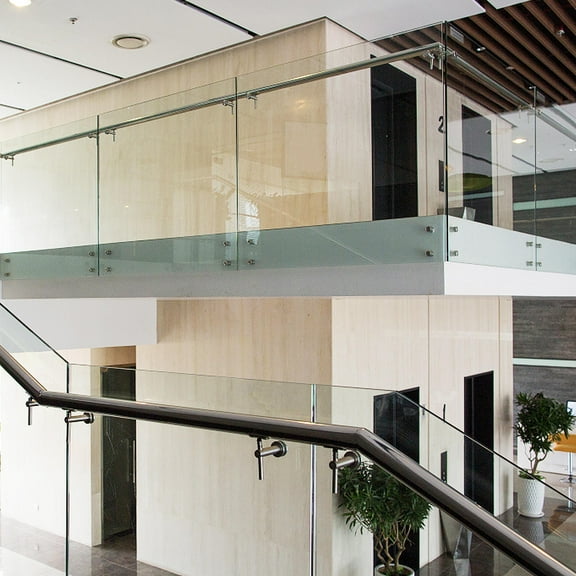 LOLIPPYY 2Pcs Stainless Steel Handrail Bracket Wall Mounted Support for Staircase 9X7Cm