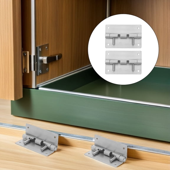 LOLIPPYY 2Pcs Stainless Steel Hidden Cabinet Door Hinges Soft Close Hardware for Kitchen Cupboards