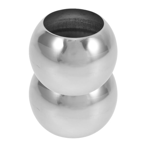 LOLIPPYY 2Pcs Stainless Steel Hollow Ball with Holes Decorative Sphere for Garden Outdoor Use