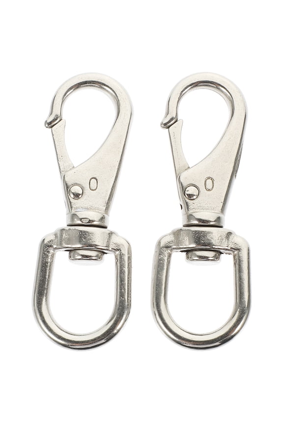 2Pcs Stainless Steel Keychains Secure Keychain Simple Design Portable for Everyday Use