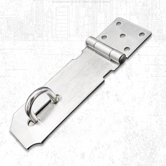 LOLIPPYY 2Pcs Stainless Steel Padlock Hasp Door Clasp for Gate Shed Cabinet with Concealed Screws Plated Silver