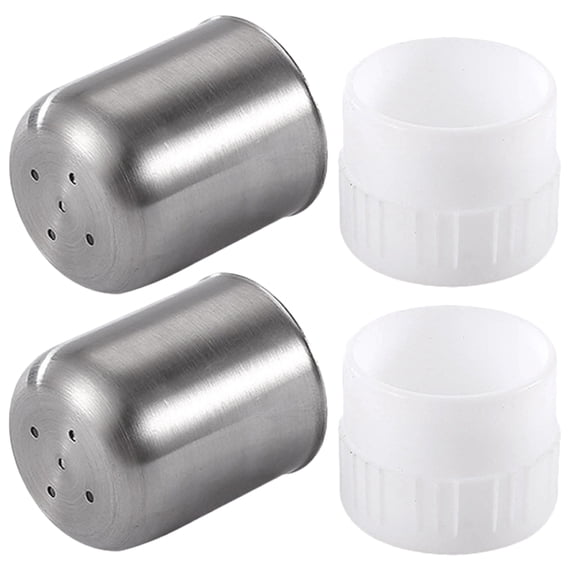 LOLIPPYY 2-Piece Stainless Steel Salt and Pepper Shakers Set for Kitchen Seasoning Containers, Finish
