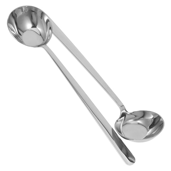 LOLIPPYY 2Pcs Stainless Steel Soup Server Ladles with Slanted Bottom and Easy Clean Feature for Kitchens