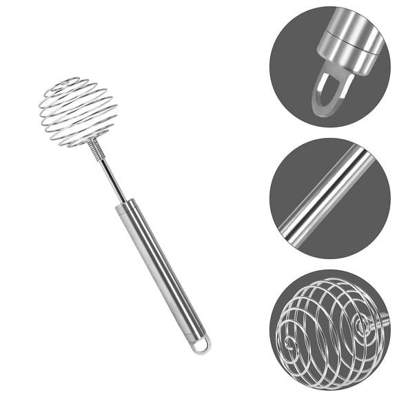 LOLIPPYY 2Pcs Stainless Steel Wire Whisk Egg Beater Kitchen Tools for Whipping Cream