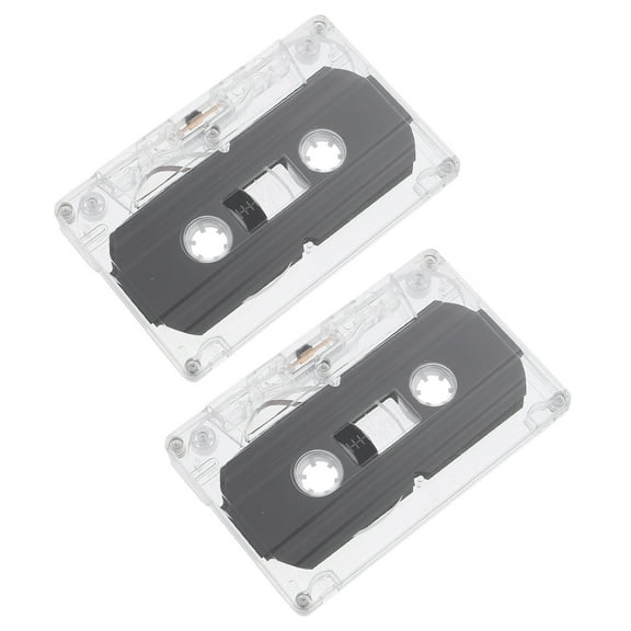 LOLIPPYY 2Pcs Standard Size Blank Audio Cassettes 30 Minute Recording Time for Music and Voice