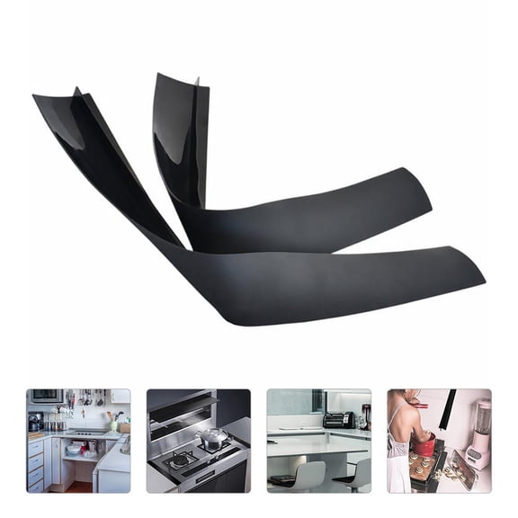 LOLIPPYY 2Pcs Stove Protector Black Gap Cover for Kitchen Counter Fingerprint Proof