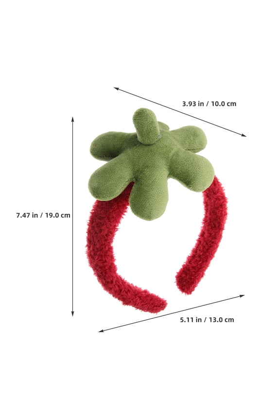 2-Pack Soft Wide Strawberry Headbands for Women, Keeps Hair Dry and Comfortable During Face Washing and Makeup