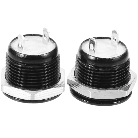 LOLIPPYY Black Oxide Push Button LED Momentary Auto Reset Stylish Plated Silver Alloy for Cars and Boats