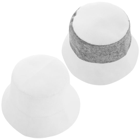LOLIPPYY 2Pcs Stylish Felt Sauna Hat for Hair Protection Heat Resistant and Easy Care Sauna Cap